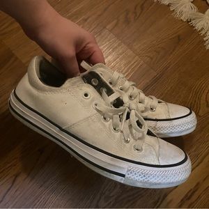 White Converse with Black Detail